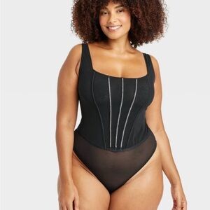 🌸. Auden Black Bodysuit